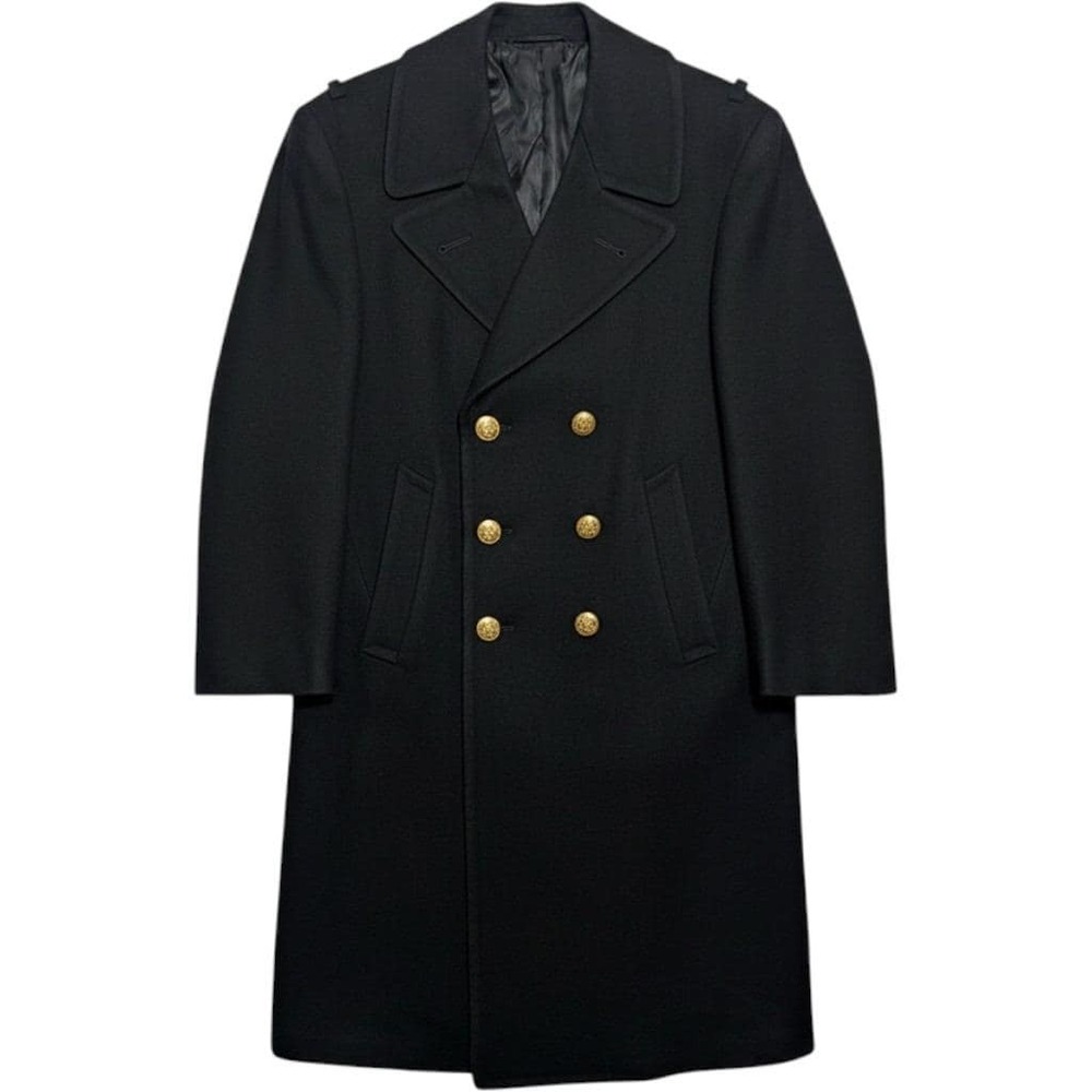 Vintage 1950s US Navy Novakoff Bros Wool Double Breasted Bridge Coat Mens 42 R